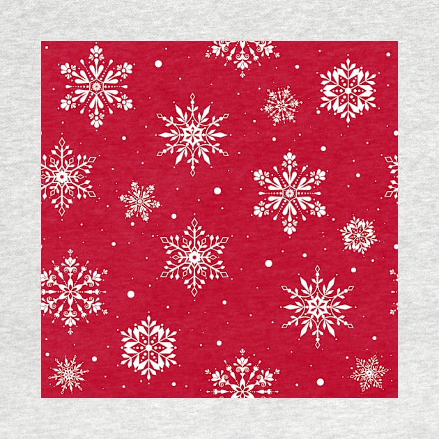 Christmas Folk Snowflakes V2 Red by SSSowers